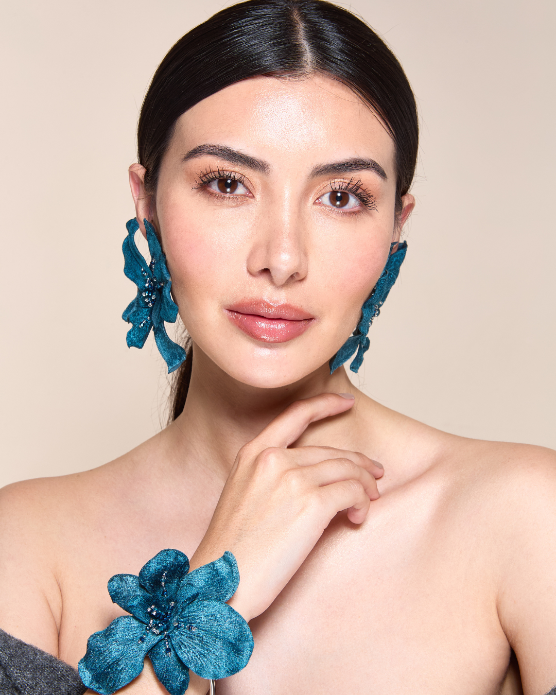 Aretes Veleña Azul