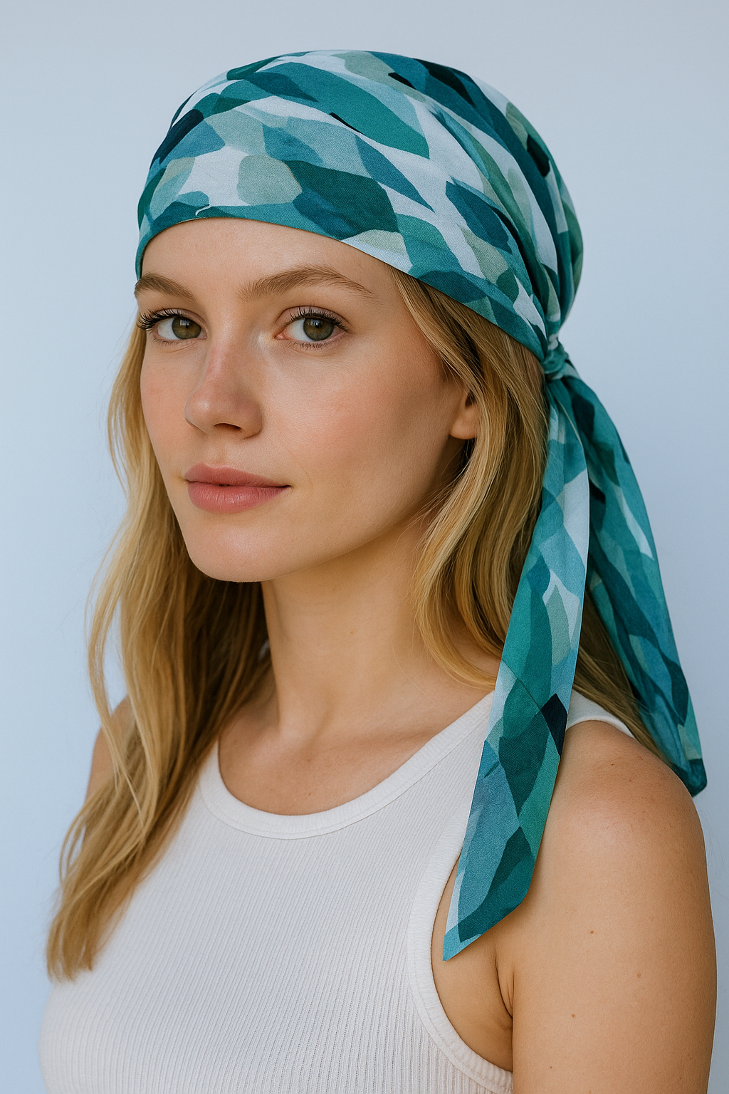 Pañoleta para el cabello – Modelo Blue