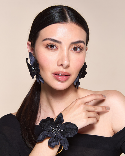 Aretes Veleña Negro