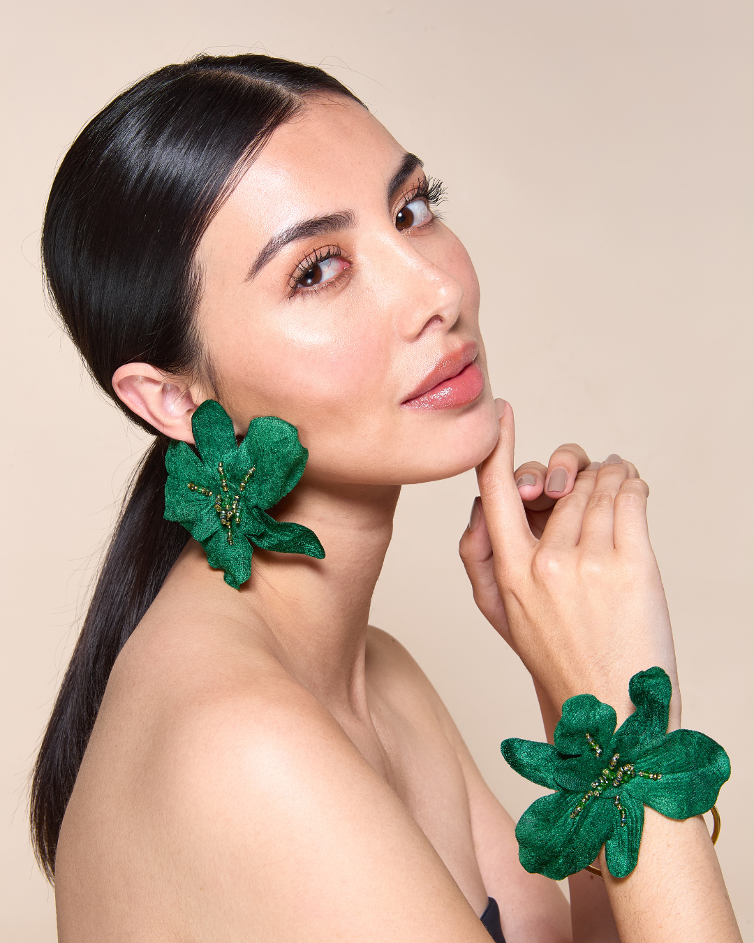 Aretes Veleña Verde