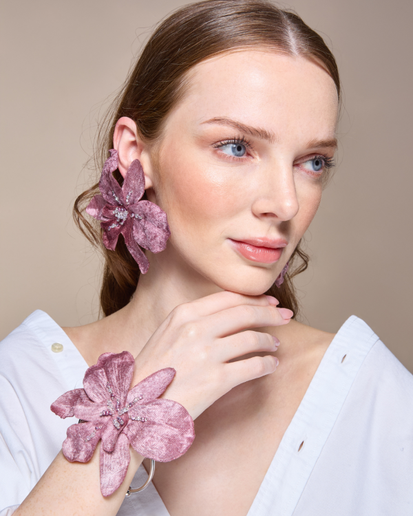 Aretes Veleña Palo de Rosa
