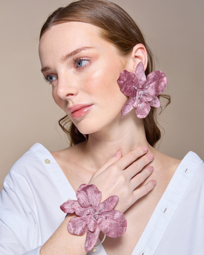 Aretes Veleña Palo de Rosa