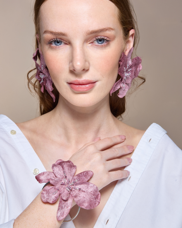 Aretes Veleña Palo de Rosa