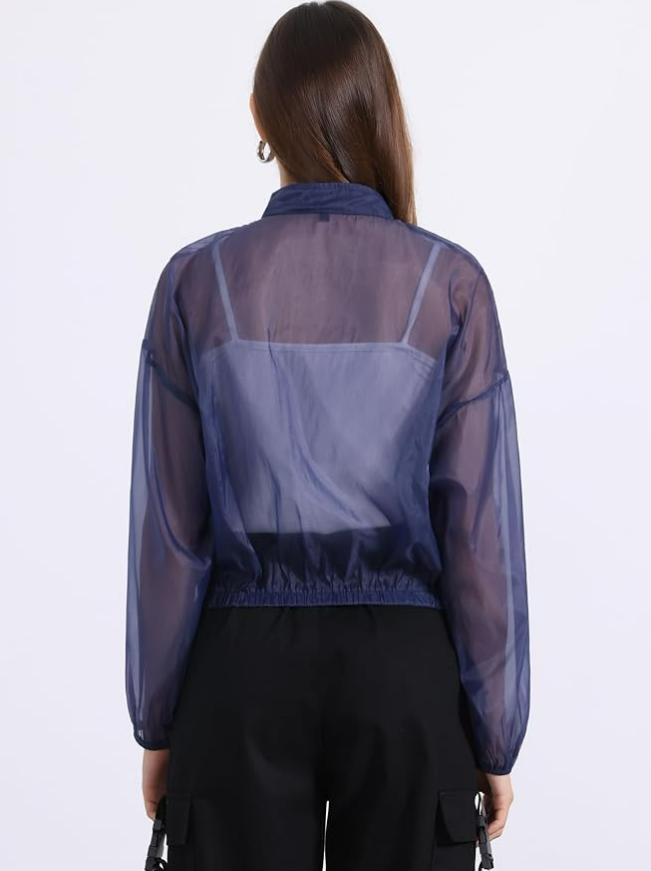 Chaqueta transparente para mujer