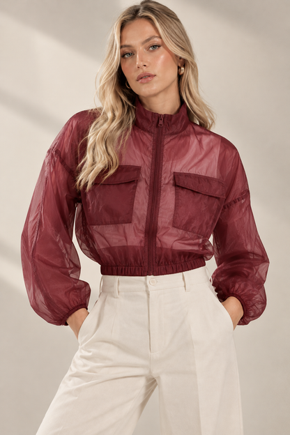 Chaqueta transparente para mujer