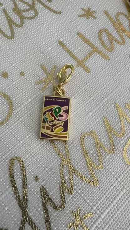 Dije Intercambiable de Chuchería Flips Baño de Oro 18K