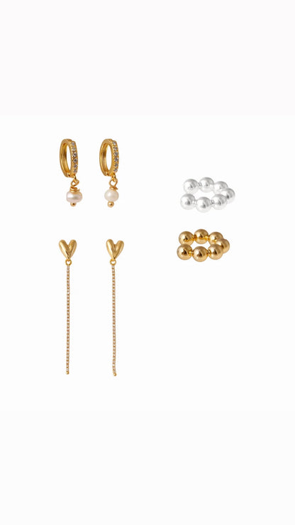 Set Aretes Dalia Oro