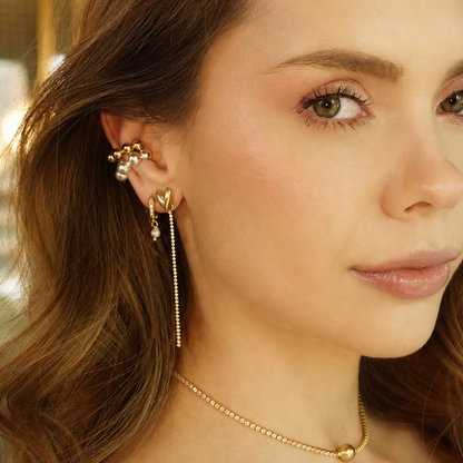 Set Aretes Dalia Oro