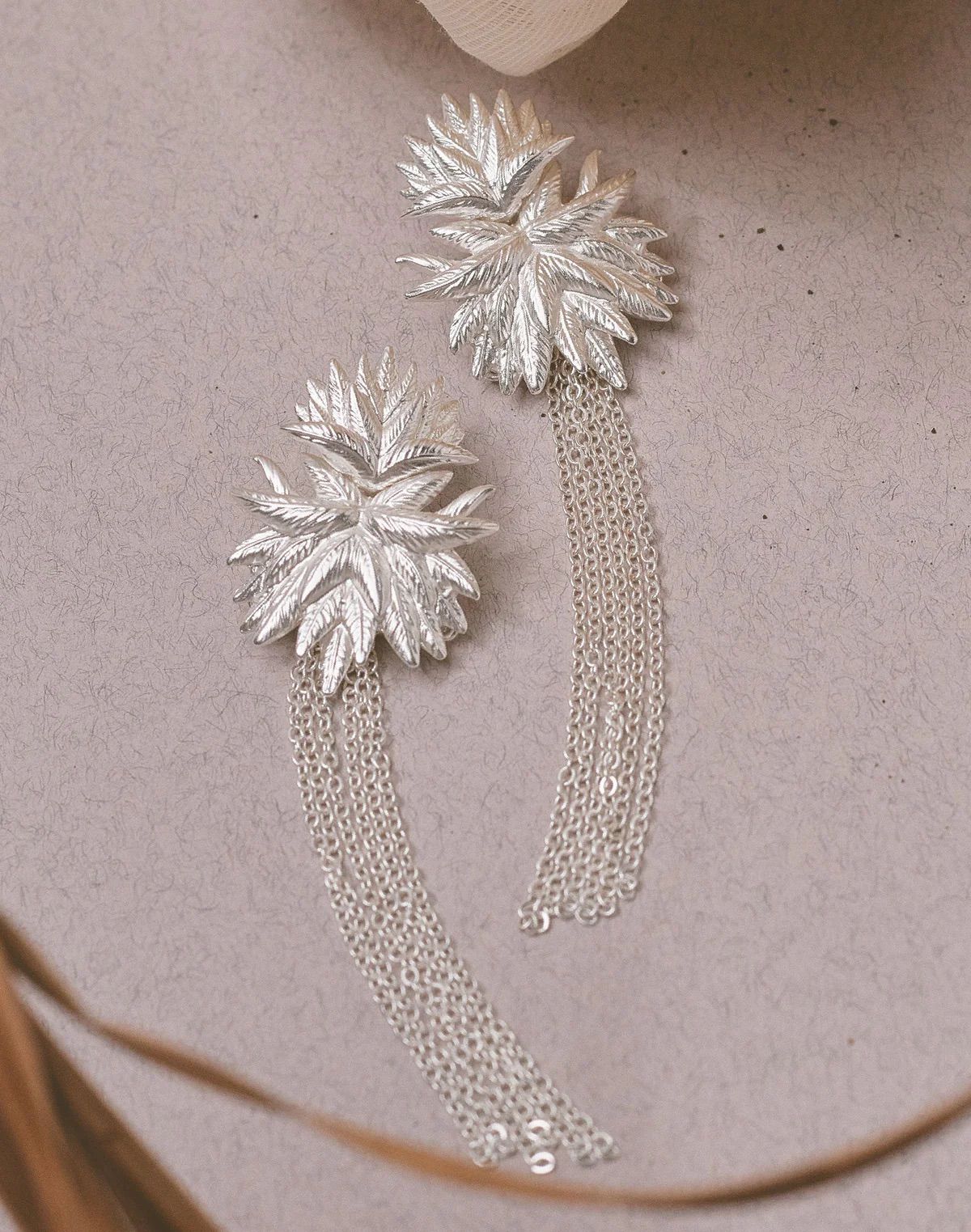 Pendientes Frailejon Plata