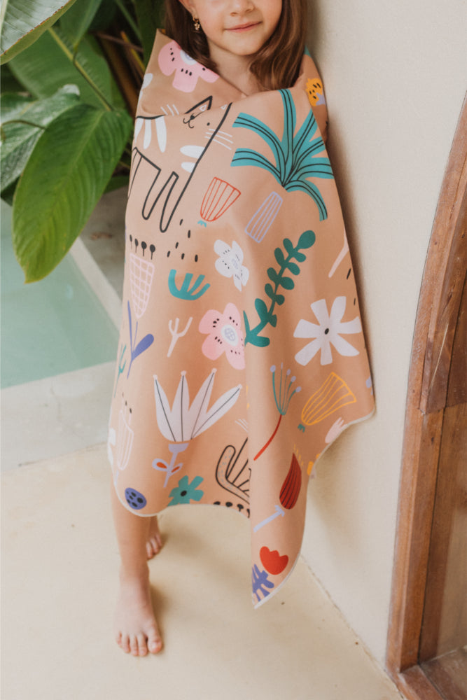 PRE ORDEN Toalla de Microfibra Tulipanes para Niños