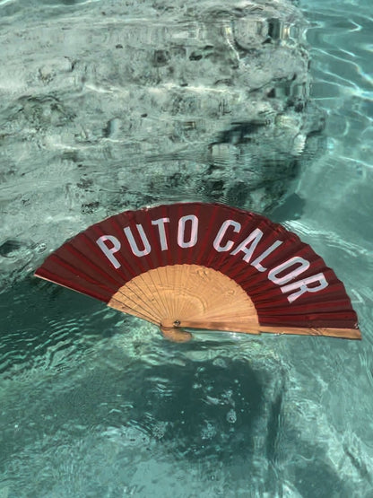 Abanico "Puto Calor" Color Rojo