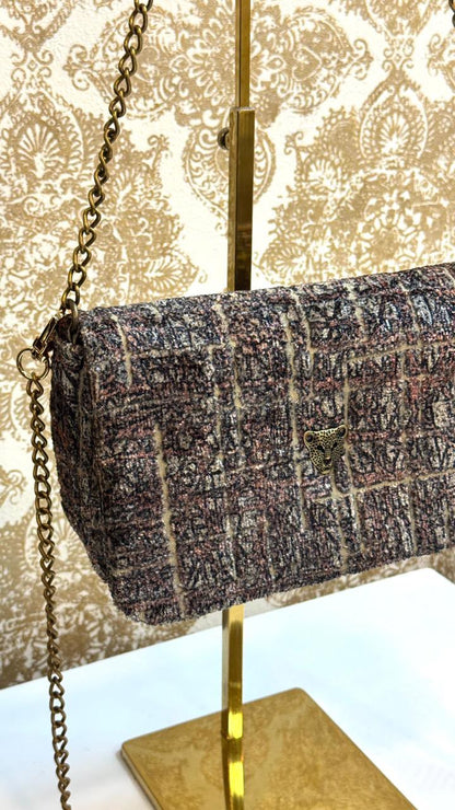 Bolso Shoulder Chenille Tweed Earth