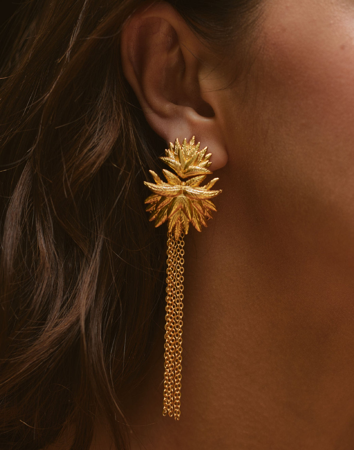 Pendientes Frailejon Oro