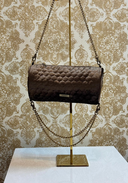 Cartera Cilindro Chocolate Honeycomb