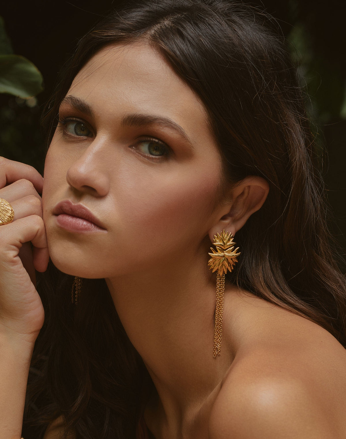 Pendientes Frailejon Oro