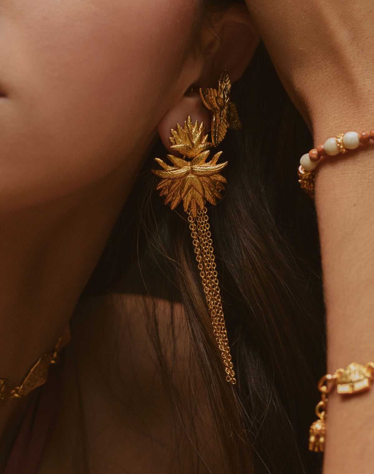 Pendientes Frailejon Oro