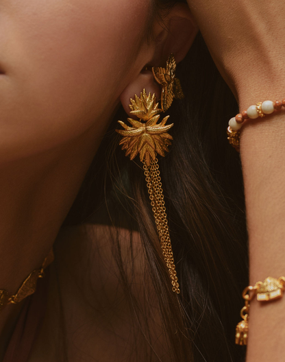 Pendientes Frailejon Oro