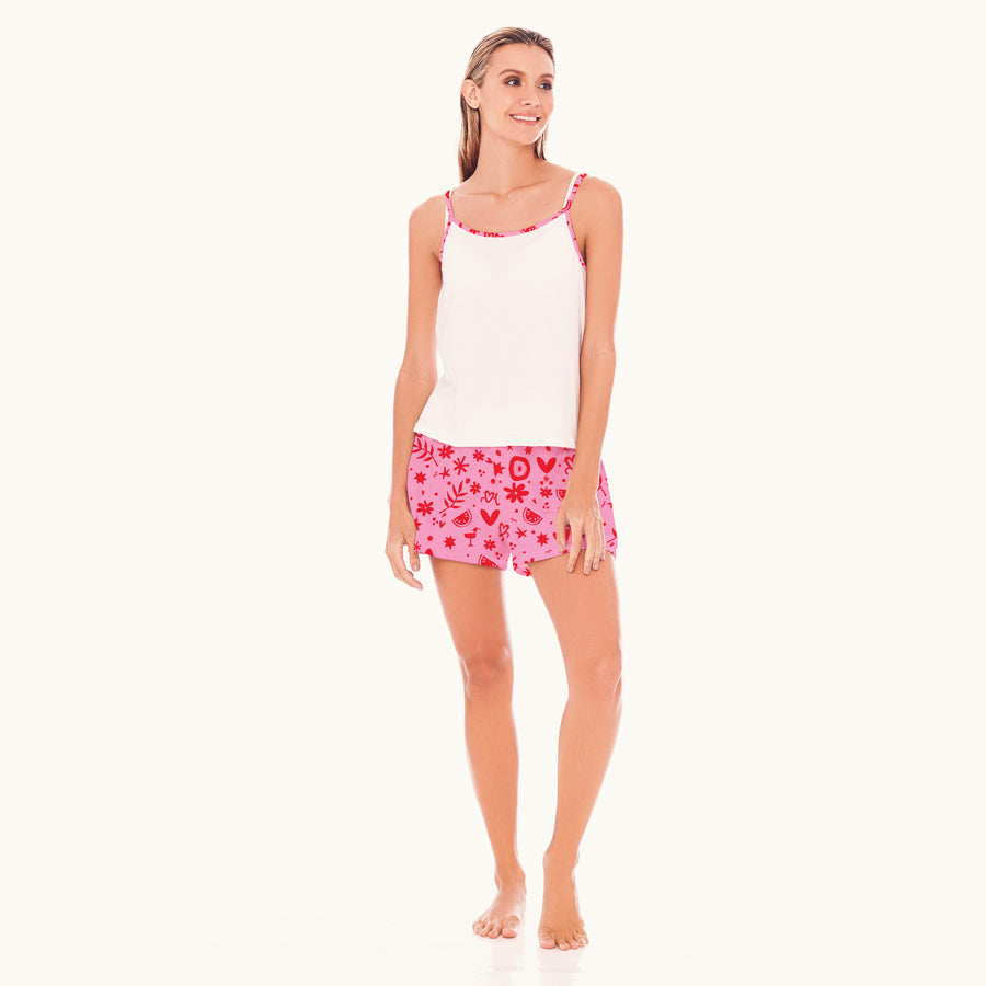 Pijama Short y Camisilla Pink