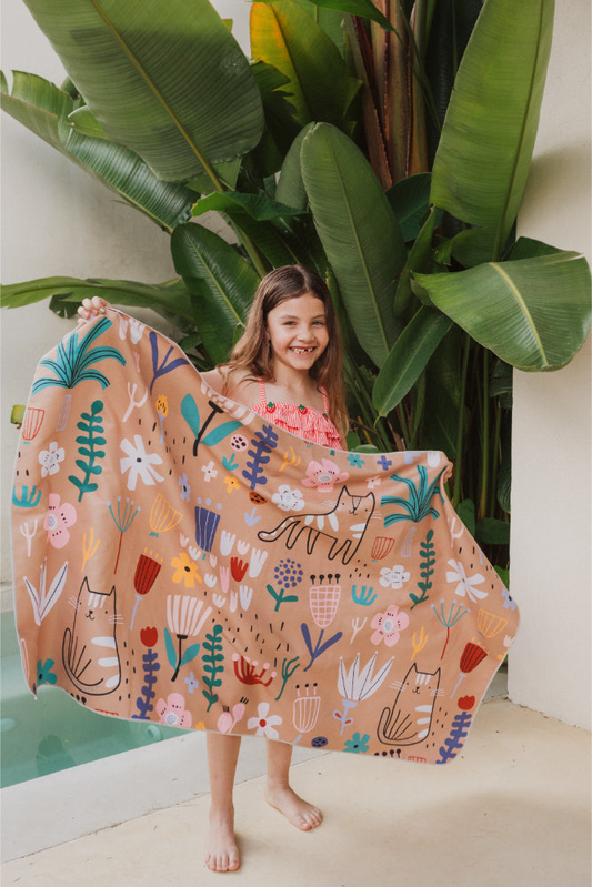 PRE ORDEN Toalla de Microfibra Tulipanes para Niños