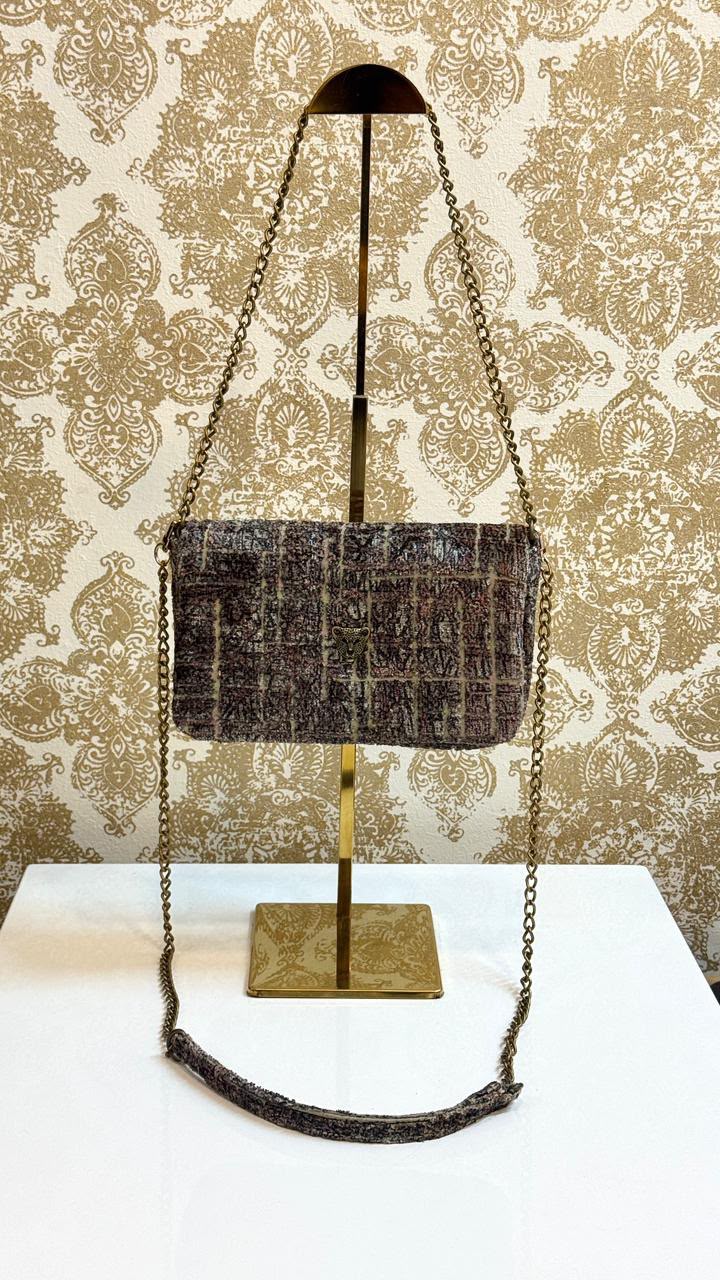 Bolso Shoulder Chenille Tweed Earth