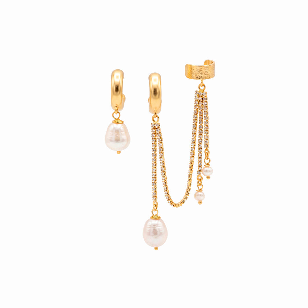 Set Aretes Olivia Oro