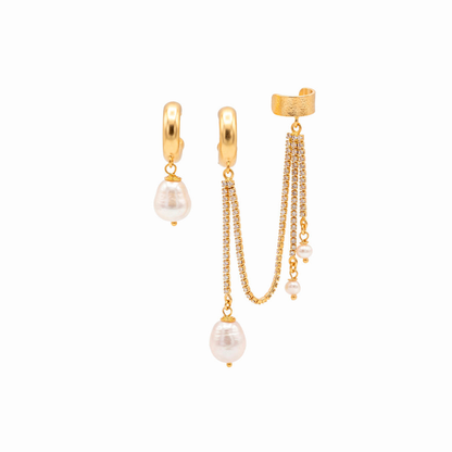 Set Aretes Olivia Oro